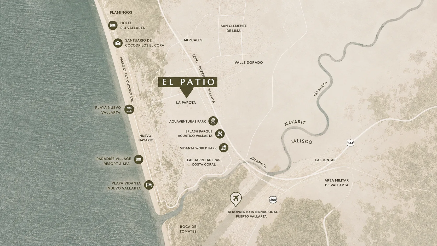 map location el patio